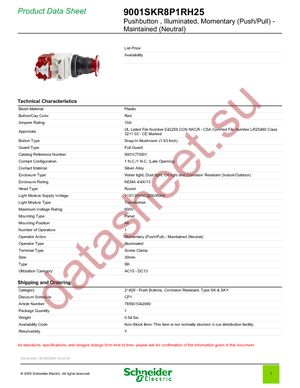 9001SKR8P1RH25 datasheet  